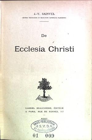 Bild des Verkufers fr De ecclesia Christi zum Verkauf von books4less (Versandantiquariat Petra Gros GmbH & Co. KG)