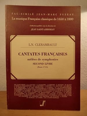 Bild des Verkufers fr Cantates Francaises. Mles de symphonies. Second livre (Paris, 1713) zum Verkauf von Antiquariat Weber