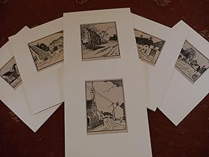 Seller image for PAVENHAM, Bedfordshire. Linocuts. Six extremely rare, possibly unique original linocuts of the village of Pavenham in Bedfordshire by Milray for sale by Andrew Johnson Books