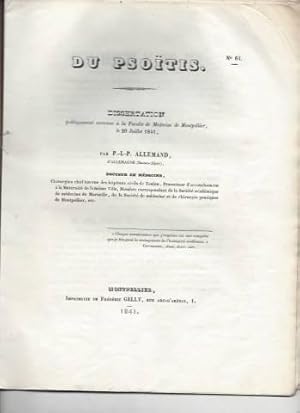 Dissertation / Docteur en Médecine (Faculté de Médecine de Montpellier) présentée et soutenue le ...