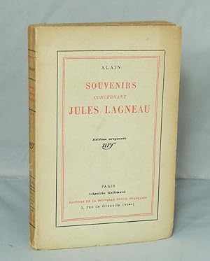 Bild des Verkufers fr Souvenirs concernant Jules Lagneau zum Verkauf von Librairie KOEGUI