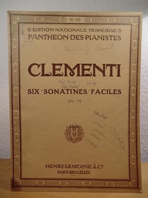 Bild des Verkufers fr Six Sonatines Faciles Opus 36 (Edition Nationale Francaise - Pantheon des Pianistes) zum Verkauf von Antiquariat Weber