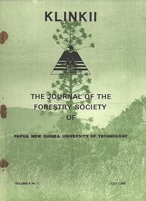 Bild des Verkufers fr Klinkii: The Journal of the Forestry Society of Papua New Guinea, Volume 4, Number 1 zum Verkauf von Masalai Press