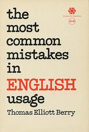 Bild des Verkufers fr The Most Common Mistakes In English Usage zum Verkauf von Kenneth A. Himber