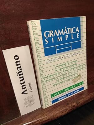 Seller image for Gramatica simple for sale by Libros Antuano