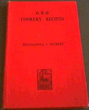 Imagen del vendedor de 650 Cookery Recipes a la venta por Chapter 1