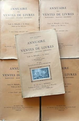 Annuire des ventes de livres. Manuscripts  reliures armoriées. Guide du Bibliophile et du Libraire.