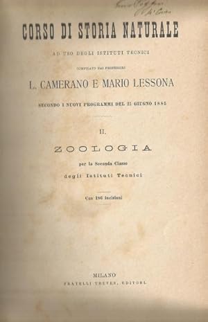 Corso di Storia naturale. Ad uso degli Istituti Tecnici. Compilato dai Professori L. Camerano e M...