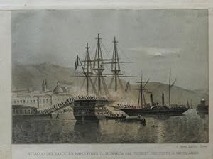 Attacco del vascello napoletano il Monarca dal Turkey nel porto di Castellammare.
