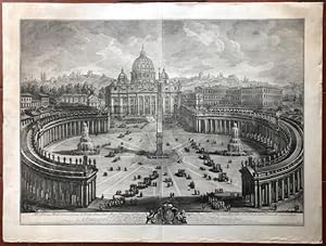 Il Prospetto Principale del Tempio e Piazza di S. Pietro in Vaticano, e Palazzo Pontificio.