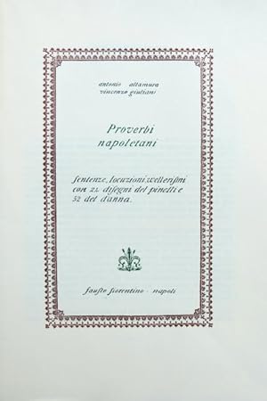 Proverbi napoletani. Sentenze, locuzioni, wellerismi.