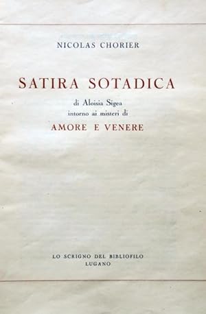 Satira sotadica di Aloisia Sigea intorno ai misteri di Amore e Venere.