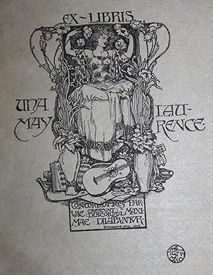 Ex libris Bookplate Art Nouveau pour Una May Laurence