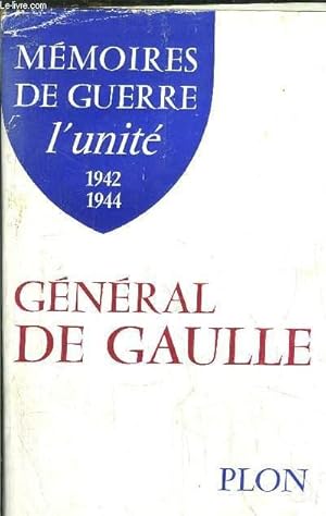 Seller image for MEMORIES DE GUERRE - L'UNITE 1942-1944 for sale by Le-Livre
