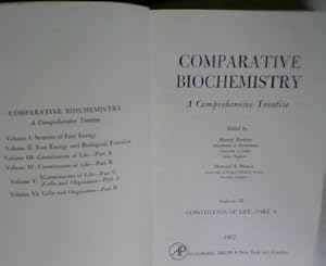 Imagen del vendedor de Comparative Biochemistry. A Comprehensive Treatise. Volume III. Constituents of Life - Part A. a la venta por Antiquariat Bookfarm