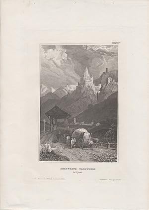 Orig Stahlstich Bergveste Trostberg in Tyrol - Tirol von I. G. Martini