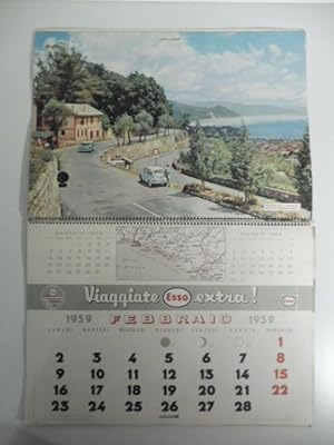 Calendario Esso strade d'Italia per l'anno 1959