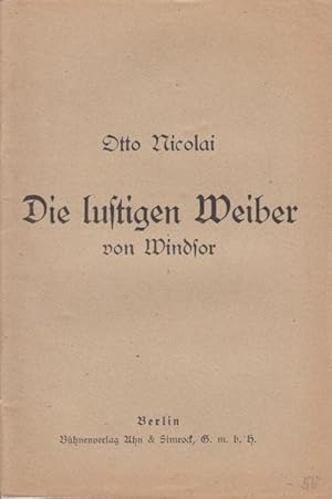 Imagen del vendedor de Die lustigen Weiber von Windsor a la venta por Antiquariat Jterbook, Inh. H. Schulze