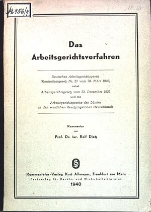 Seller image for Das Arbeitsgerichtsverfahren; for sale by books4less (Versandantiquariat Petra Gros GmbH & Co. KG)