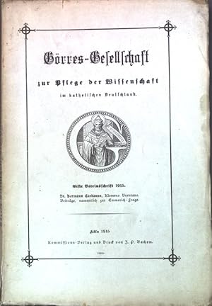 Immagine del venditore per Beitr�ge, namentlich zur Emmerich-Frage. G�rres-Gesellschaft zur Pflege der Wissenschaft im kath. Deutschland, 1. Vereinsschrift 1915; venduto da books4less (Versandantiquariat Petra Gros GmbH & Co. KG)