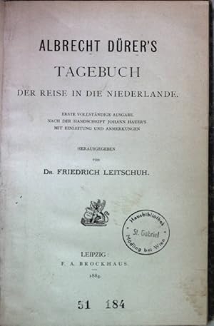 Seller image for Albrecht D�rer's Tagebuch der Reise in die Niederlande. for sale by books4less (Versandantiquariat Petra Gros GmbH & Co. KG)