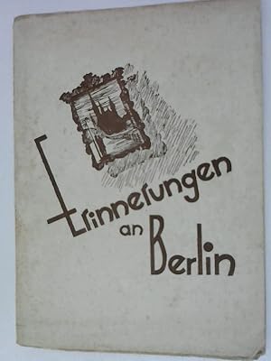 Bild des Verkufers fr Erinnerungen an Berlin Bildmappe mit 12 Bildern zum Verkauf von Buecherhof