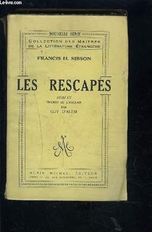 Image du vendeur pour LES RESCAPES mis en vente par Le-Livre