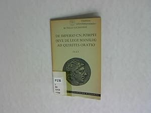 Bild des Verkufers fr M. Tulli Ciceronis: Der imperio Cn. pompei (Sive de lege manilia) ad quirites oratio, Text. Schninghs Lateinische Klassiker. zum Verkauf von Antiquariat Bookfarm