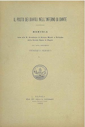 Il posto dei diavoli nell'inferno di Dante. Memoria