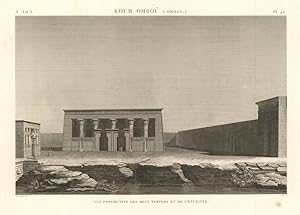 Bild des Verk�ufers f�r Koum Ombou (Ombos) - Vue perspective des deux temples et de l'enceinte zum Verkauf von Sergio Trippini