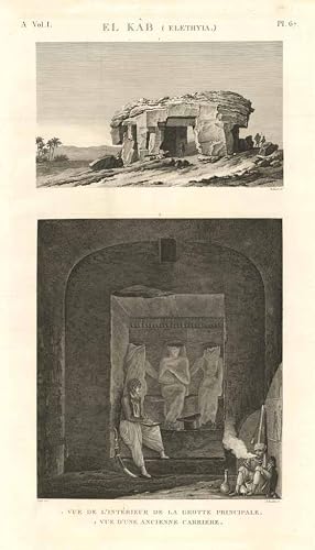 Bild des Verk�ufers f�r El Kab (Elethyia) - Vue de l'int�rieur de la Grotte Principale. . zum Verkauf von Sergio Trippini