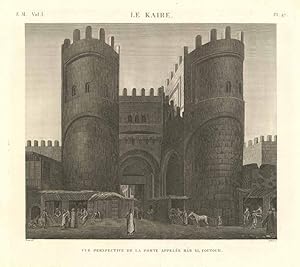 Bild des Verk�ufers f�r Le Kaire - Vue perspective de la porte appell�e Bab El Foutouh zum Verkauf von Sergio Trippini