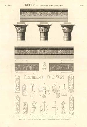 Bild des Verk�ufers f�r Edfou (Apollinopolis Magna) - D�tails d'archiotecture du Grand Temple . zum Verkauf von Sergio Trippini