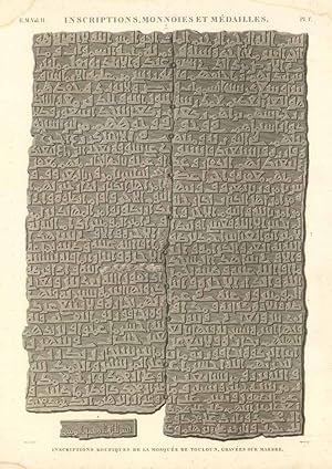 Bild des Verk�ufers f�r Inscriptions, mannories et m�dailles - Inscriptions et cadran koufiques de la mosqu�e de Touloun, grav�es sur marbre zum Verkauf von Sergio Trippini
