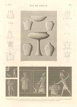 Bild des Verk�ufers f�r Ile de Philae - Collection de vases color�s, sculpt�s et peints dans le Gramd Temple . zum Verkauf von Sergio Trippini