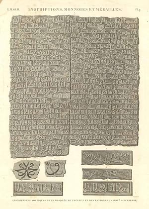 Bild des Verk�ufers f�r Inscriptions, mannories et m�dailles - Inscriptions et cadran koufiques de la mosqu�e de Touloun et des environs - Grav� sur marbre zum Verkauf von Sergio Trippini
