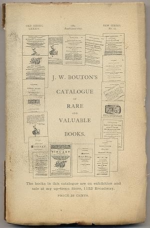 Bild des Verkufers fr Catalogue of Typographical Rarities and Literary Treasures, Embracing Illuminated Manuscripts and Books of Hours, Fine Specimens of Early Printing, Unique Copies of Extra Illustrated Books, Choice Illustrated and Art Works, Rare Americana,. zum Verkauf von Between the Covers-Rare Books, Inc. ABAA