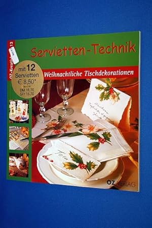 Servietten-Technik - weihnachtliche Tischdekorationen