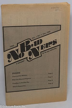 No Bad News: a newspaper for the gay community; vol. 1, #7, Dec. 1980