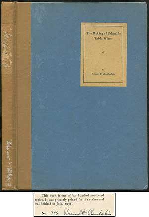 Bild des Verkufers fr A Treatise on The Making of Palatable Table Wines: Recommended to Gentlemen, Especially in Virginia, for Their Own Use zum Verkauf von Between the Covers-Rare Books, Inc. ABAA