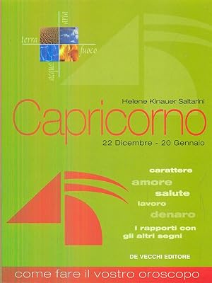 Bild des Verkufers fr Capricorno zum Verkauf von Librodifaccia