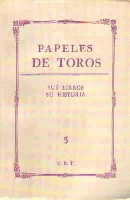 Bild des Verkufers fr PAPELES DE TOROS N 5 zum Verkauf von Librera Raimundo