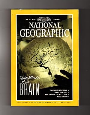 National Geographic Magazine - June, 1995. The Brain; California Sea Otters; Israel's Galilee; Pu...