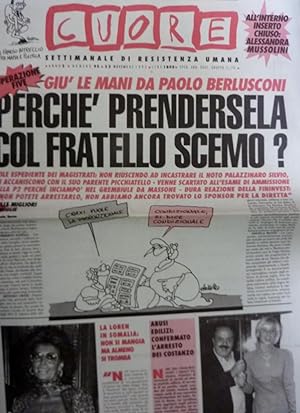 CUORE Settimanale di Resistenza Umana Anno 2 Numero 95 - 23 Novembre 1992 GIU' LE MANI DA PAOLO B...