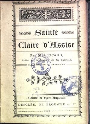 Seller image for Sainte Claire d'Assise for sale by books4less (Versandantiquariat Petra Gros GmbH & Co. KG)