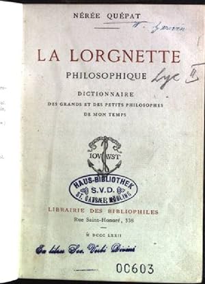 Image du vendeur pour La Lorgnette philosophique mis en vente par books4less (Versandantiquariat Petra Gros GmbH & Co. KG)