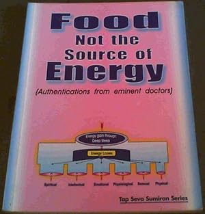 Food Not the Source of Energy (Authentications from Eminent Doctors)