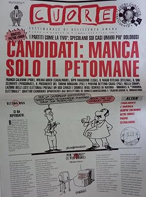 CUORE Settimanale di Resistenza Umana Anno 2 Numero 58 - 9 Marzo 1992 CANDIDATI: MANCA SOLO IL PE...