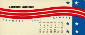 Calendar for 1944. Set of Art Deco blotters.