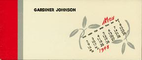 Calendar for 1948. Set of Art Deco blotters.